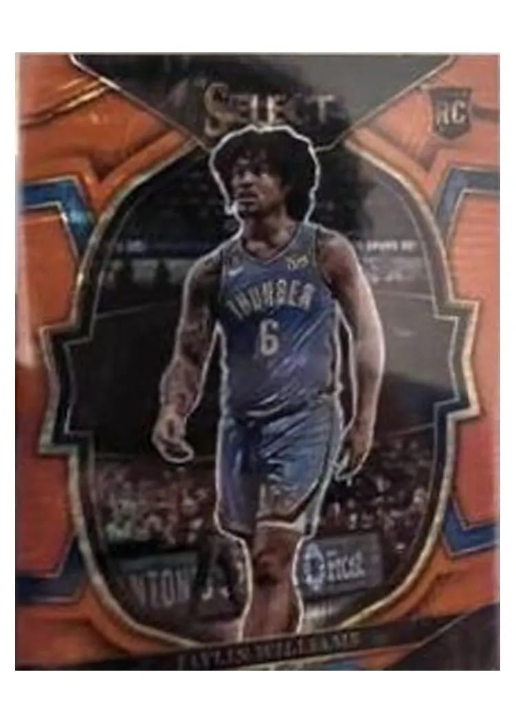 2022-23 Panini Select Base Set Jaylin Williams Neon Orange Pulsar Prizm #99 card