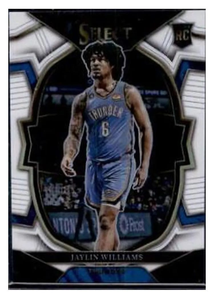 2022-23 Panini Select Base Set Jaylin Williams White Prizm #99 card