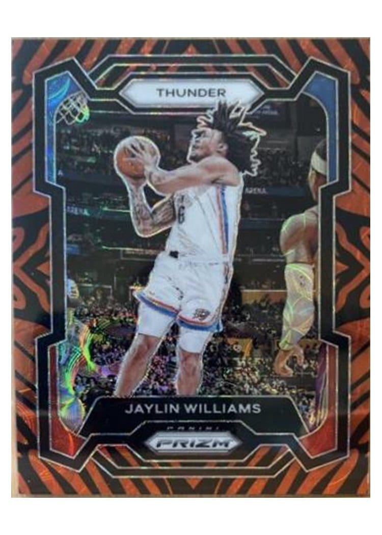 2023-24 Panini Prizm Base Set Jaylin Williams Choice Tiger Stripe #214 card