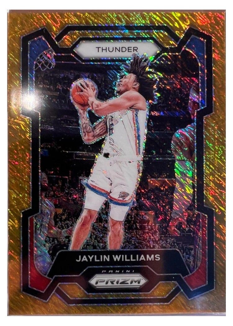2023-24 Panini Prizm Base Set Jaylin Williams Gold Shimmer #214 card