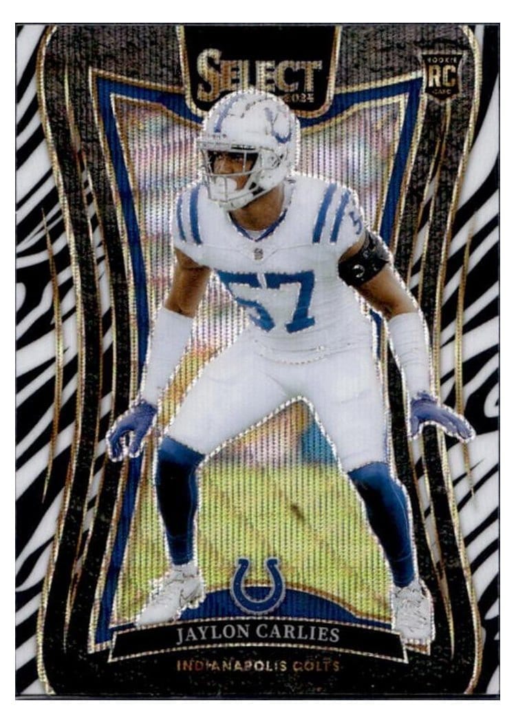 2024 Panini Select Base Set Jaylon Carlies Zebra Prizm #316