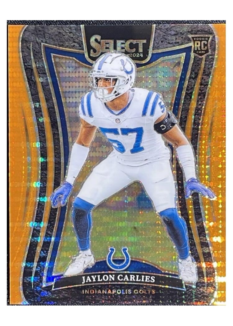 2024 Panini Select Base Set Jaylon Carlies Neon Orange Pulsar Prizm #316
