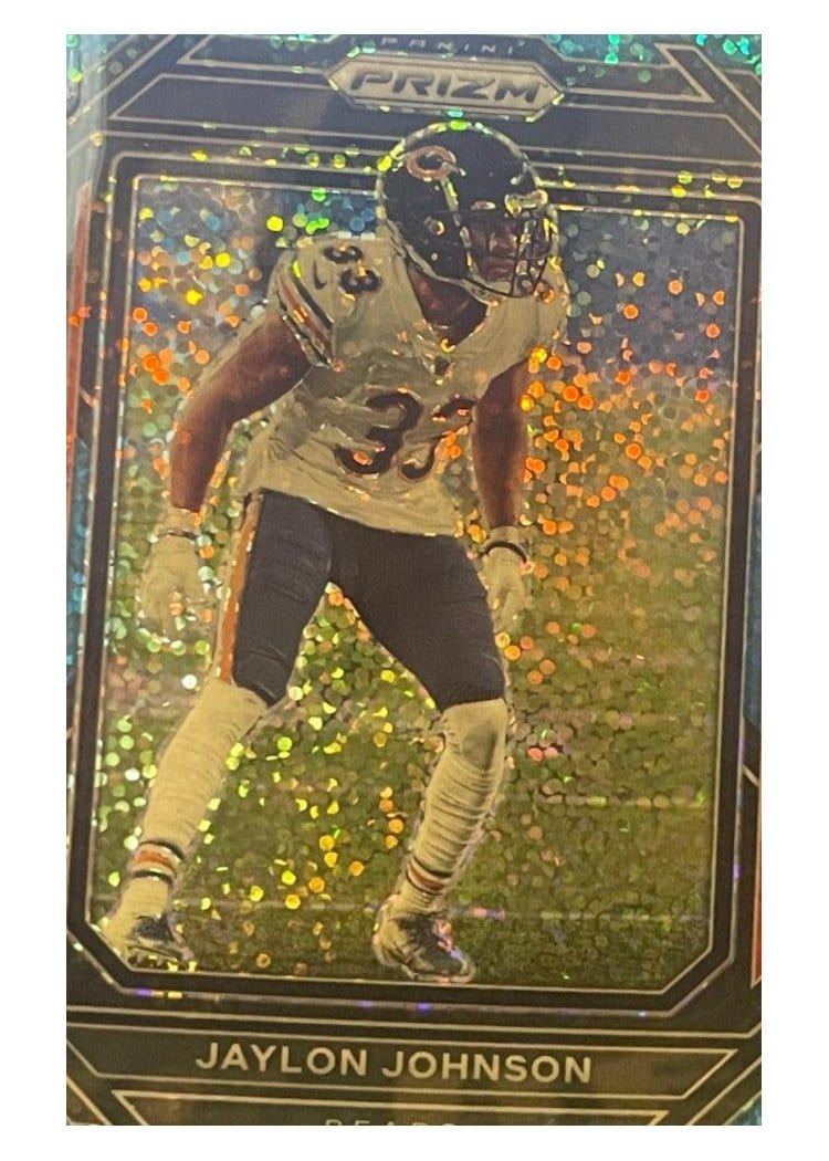2022 Panini Prizm Base Set Jaylon Johnson Blue Sparkle #53 card