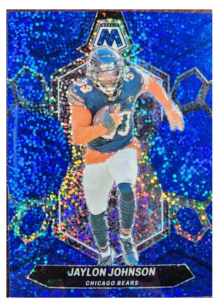 2024 Panini Mosaic Base Set Jaylon Johnson Blue Sparkle #42 card