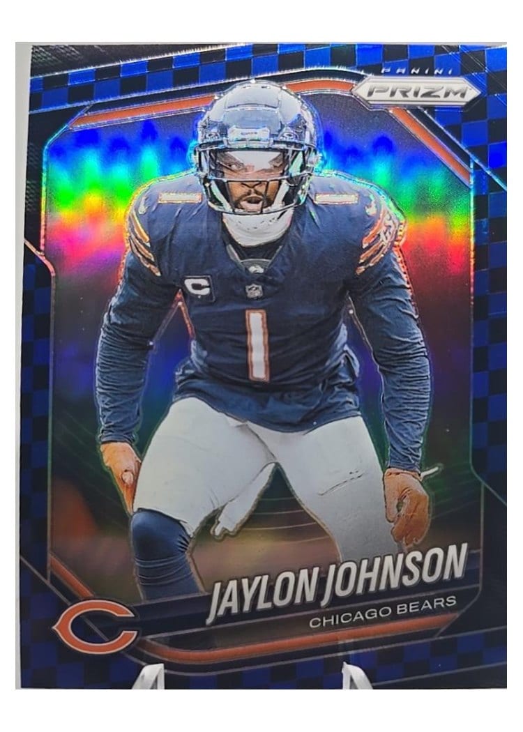 2025 Panini Prizm Base Set Jaylon Johnson Black Blue Checker #44 card
