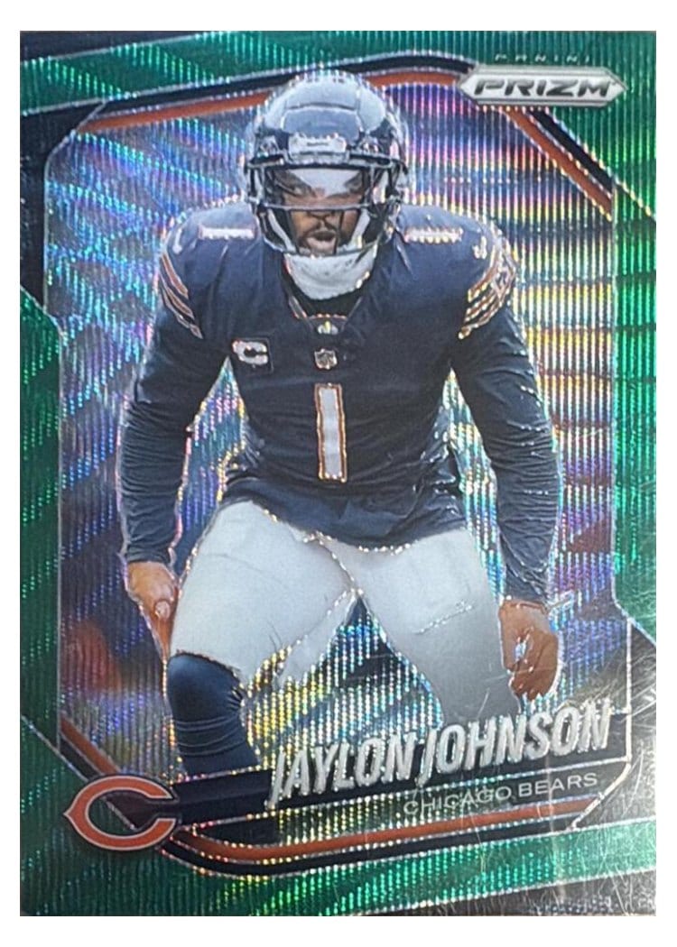 2025 Panini Prizm Base Set Jaylon Johnson Green Wave #44 card