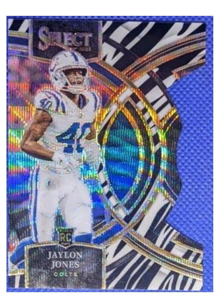 2023 Panini Select Base Set Jaylon Jones Zebra Prizm #146 card