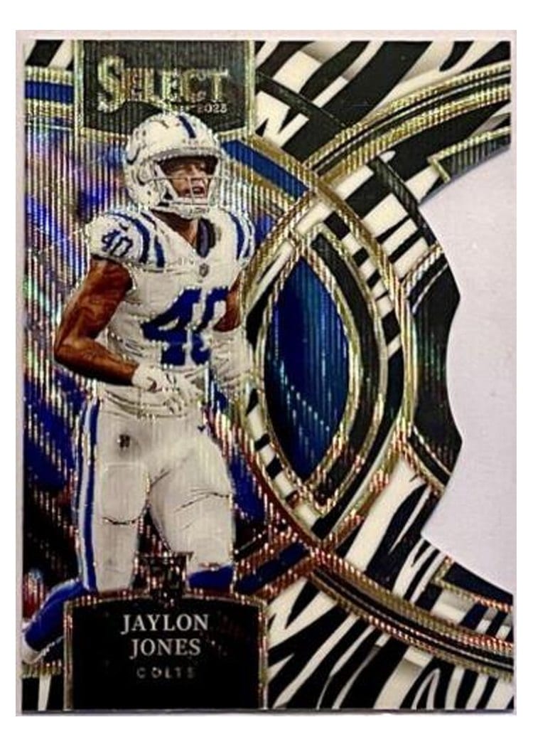 2023 Panini Select Base Set Jaylon Jones Zebra Prizm Die-Cut #146 card
