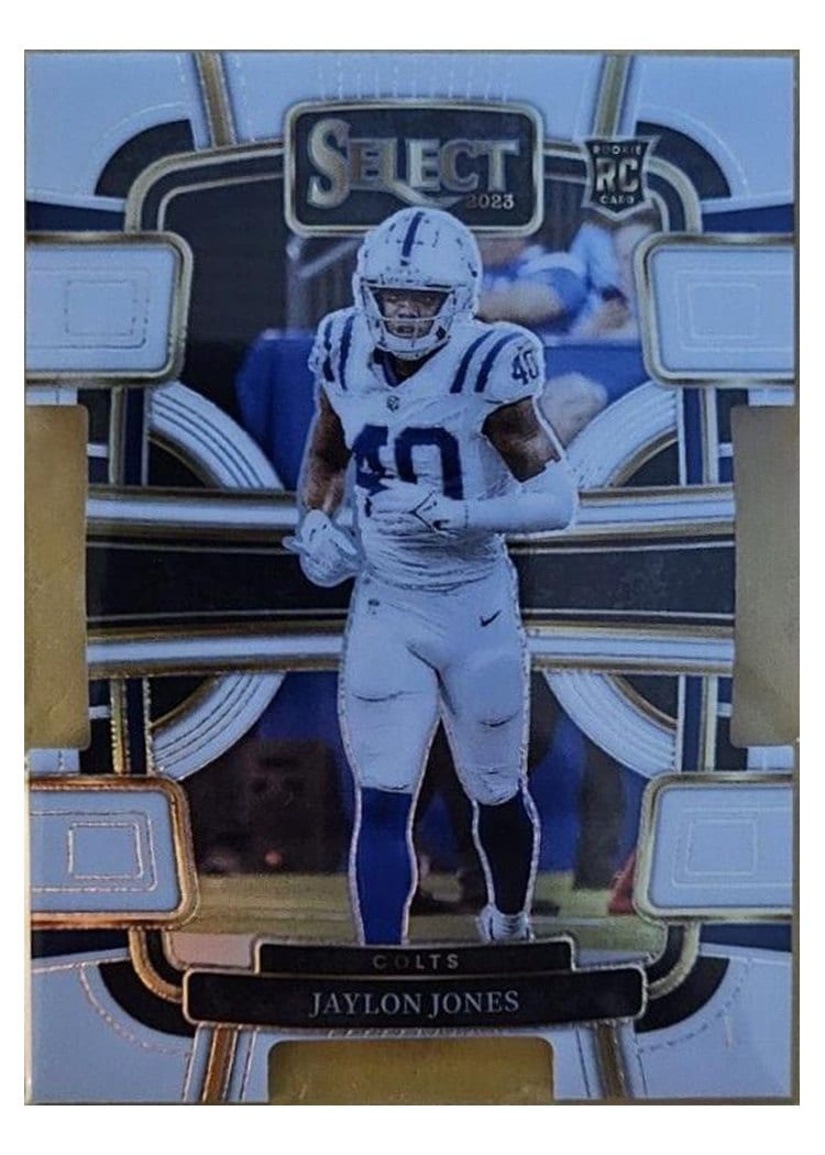 2023 Panini Select Base Set Jaylon Jones White Prizm Die-Cut #146 card