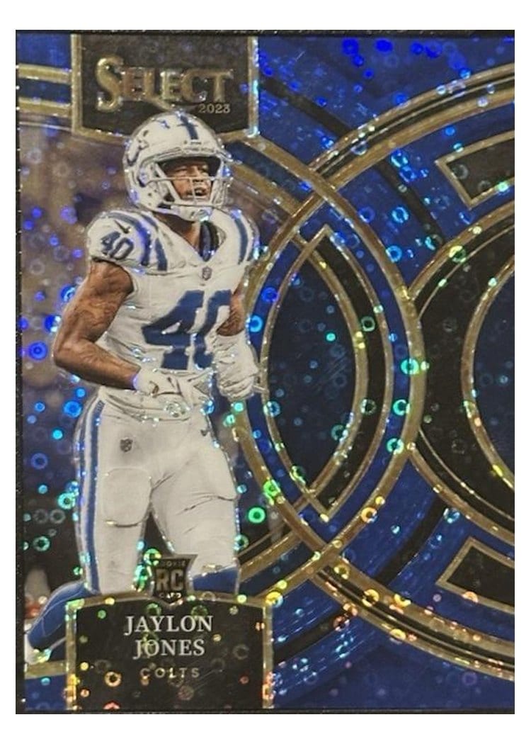 2023 Panini Select Base Set Jaylon Jones Disco Blue Prizm #146 card