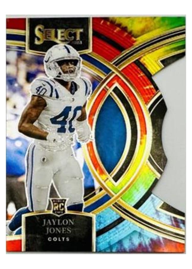 2023 Panini Select Base Set Jaylon Jones Tie-Dye Prizm Die-Cut #146 card