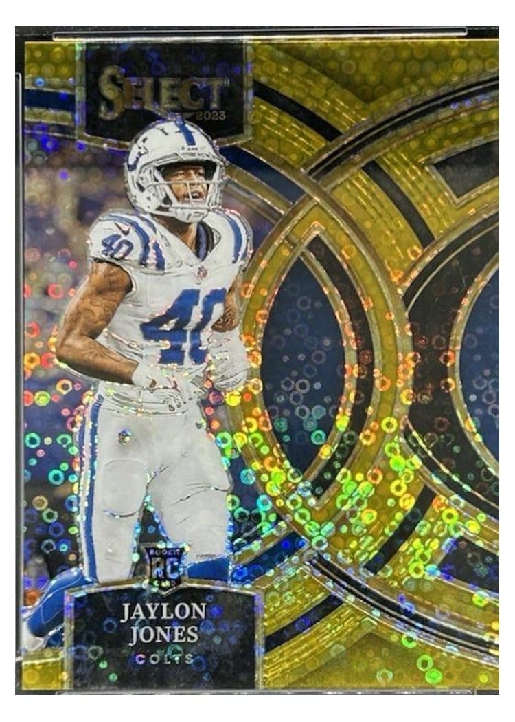 2023 Panini Select Base Set Jaylon Jones Disco Gold Prizm #146 card