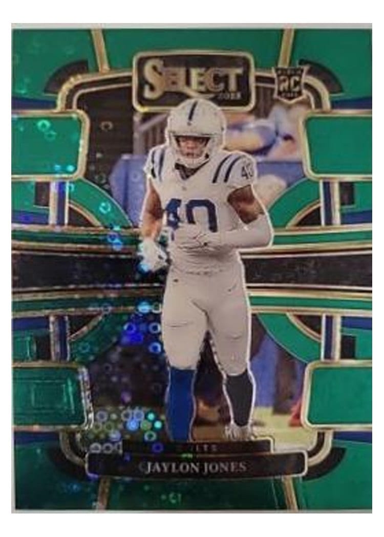 2023 Panini Select Base Set Jaylon Jones Disco Green Prizm #146 card