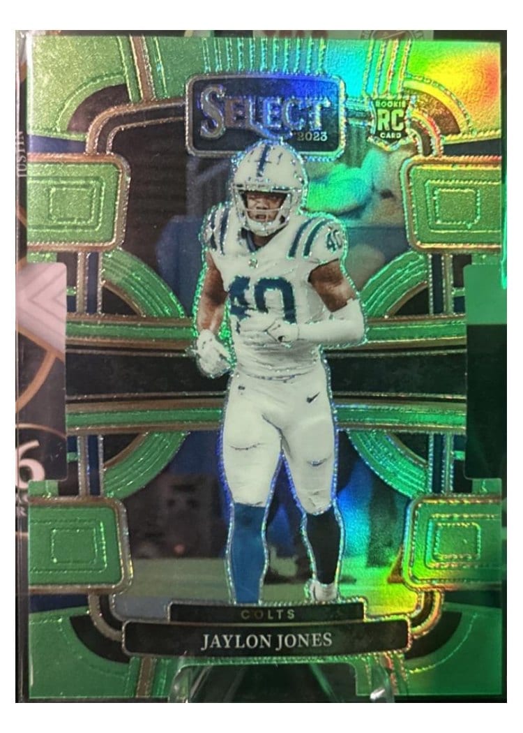 2023 Panini Select Base Set Jaylon Jones Green Prizm Die-Cut #146 card