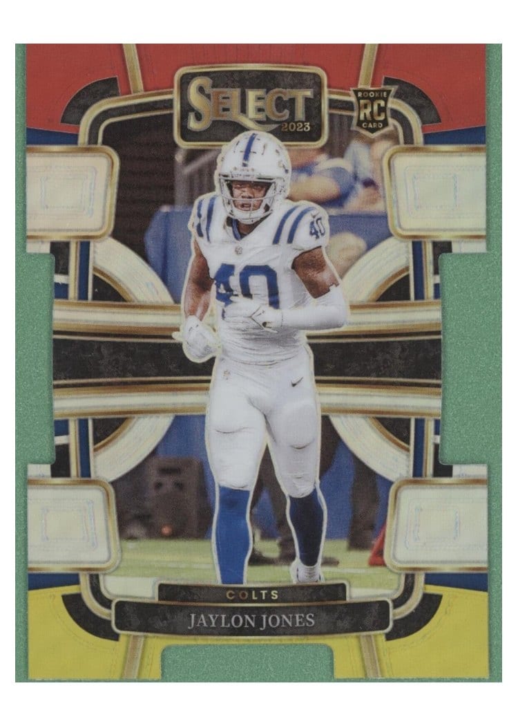 2023 Panini Select Base Set Jaylon Jones Red Yellow Prizm Die-Cut #42 card
