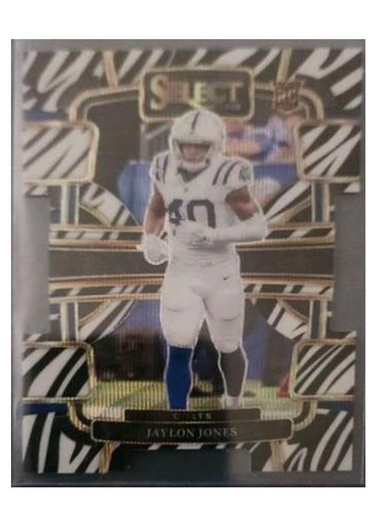 2023 Panini Select Base Set Jaylon Jones Zebra Prizm #42 card