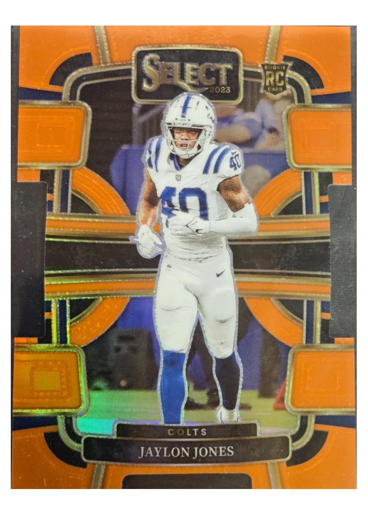 2023 Panini Select Base Set Jaylon Jones Orange Prizm Die-Cut #42 card