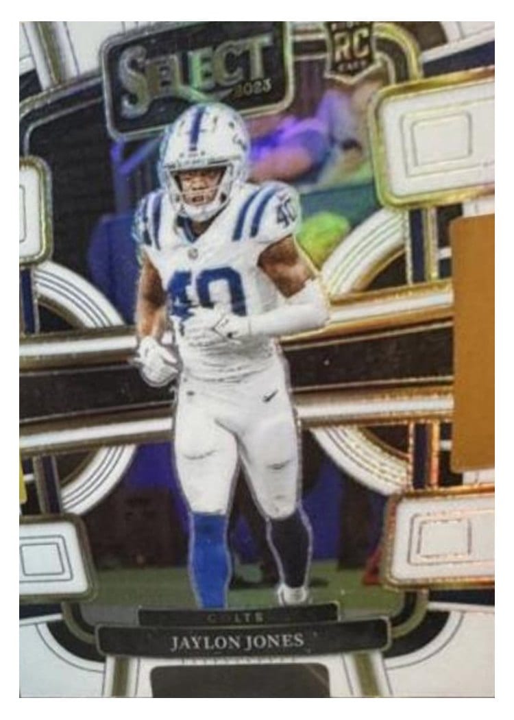 2023 Panini Select Base Set Jaylon Jones White Prizm Die-Cut #42 card