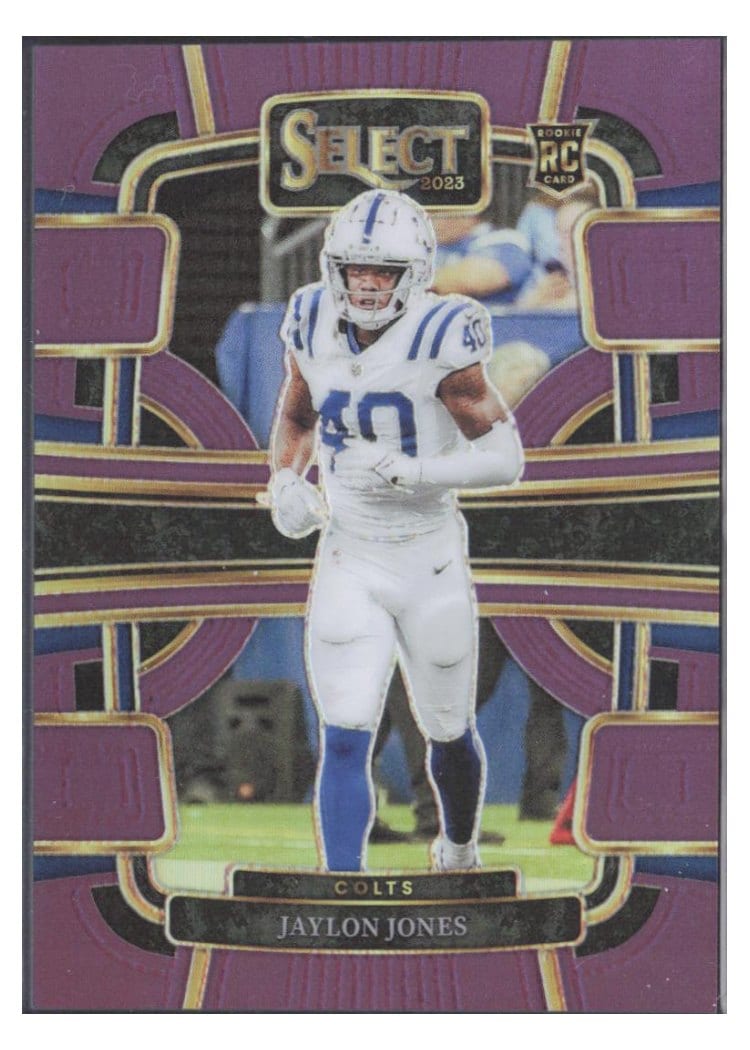 2023 Panini Select Base Set Jaylon Jones Purple Prizm #42 card