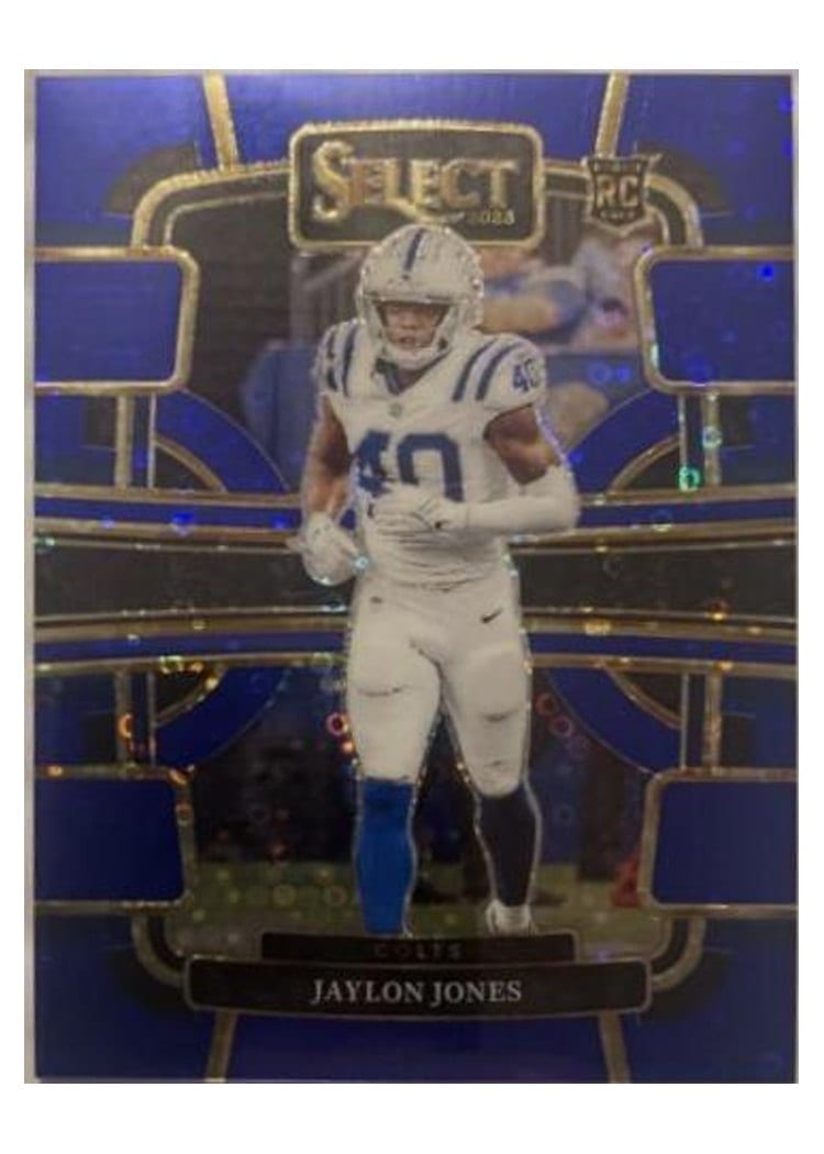 2023 Panini Select Base Set Jaylon Jones Blue Disco Prizm #42 card