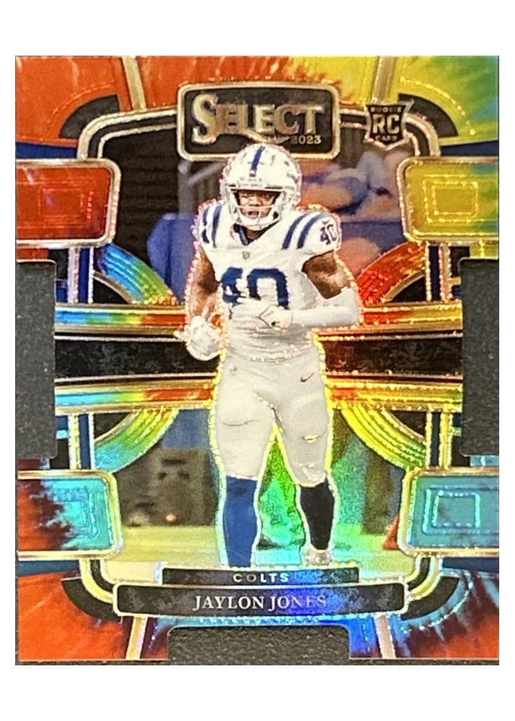 2023 Panini Select Base Set Jaylon Jones Tie-Dye Prizm #42 card