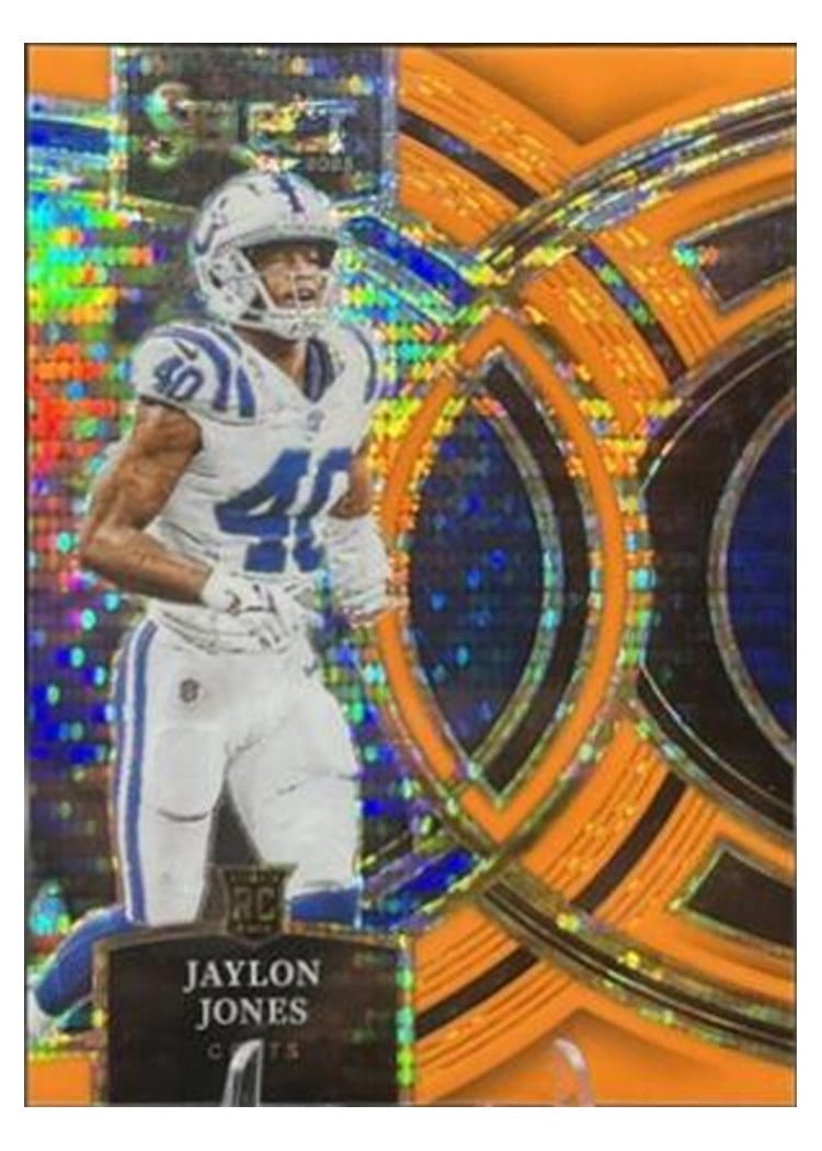 2023 Panini Select Base Set Jaylon Jones Neon Orange Pulsar Prizm #42 card