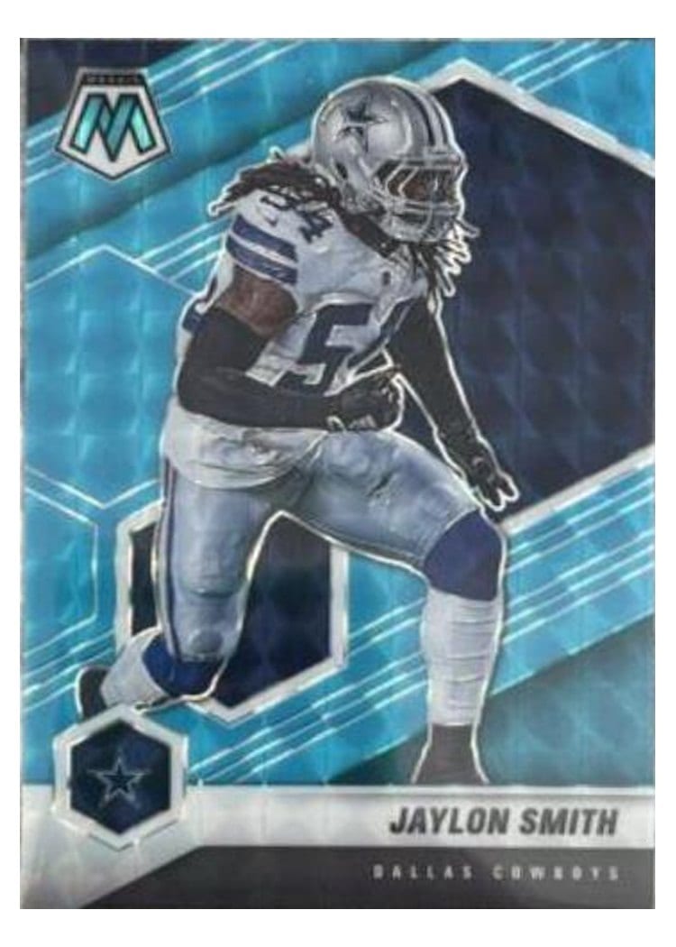 2021 Panini Mosaic Base Set Jaylon Smith Blue Fluorescent #65 card