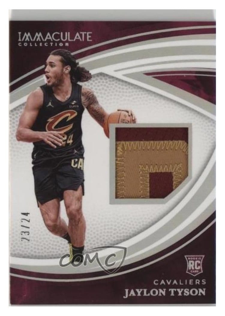 2024-25 Panini Immaculate Collection Immaculate Rookie Memorabilia International Set Jaylon Tyson #24 card