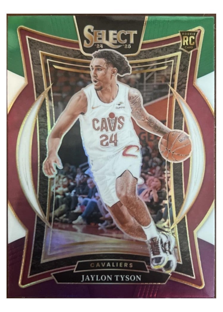 2024-25 Panini Select Base Set Jaylon Tyson Green White Purple Prizm #77 card