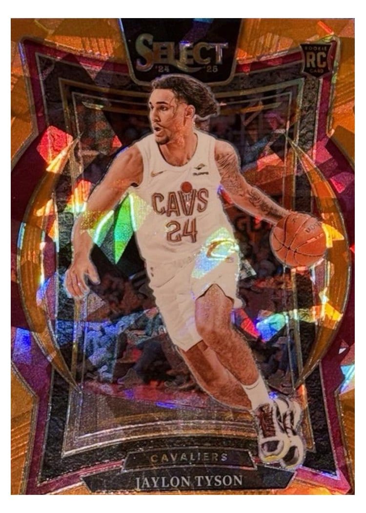 2024-25 Panini Select Base Set Jaylon Tyson Orange Cracked Ice Prizm #77 card