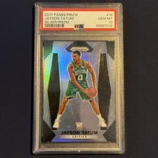 2017 Panini Prizm Jayson Tatum Silver Prizm #16 card