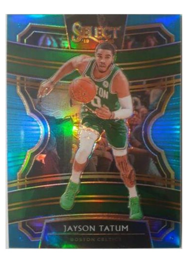 2019-20 Panini Select Base Set Jayson Tatum Light Blue Prizm #54 card