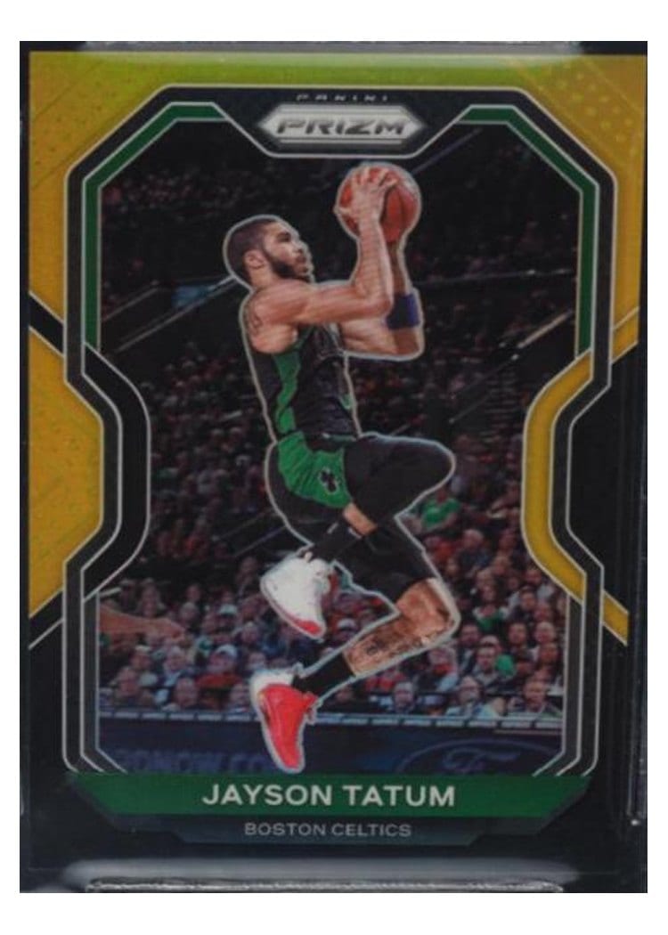 2020-21 Panini Prizm Base Set Jayson Tatum Black Gold Prizm #119 card