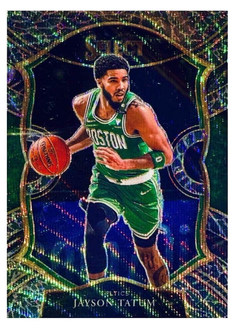 2020-21 Panini Select Base Set Jayson Tatum Elephant Prizm #41 card