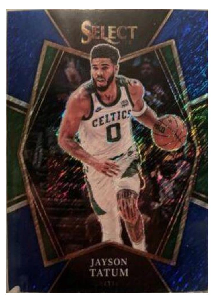 2021-22 Panini Select Base Set Jayson Tatum Blue Shimmer #172 card