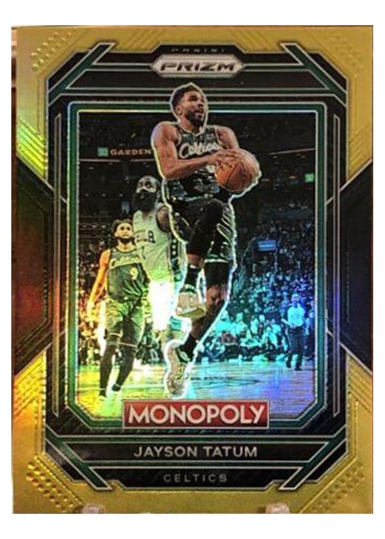 2022-23 Panini Prizm Base Set Jayson Tatum Black Gold Prizm #17 card