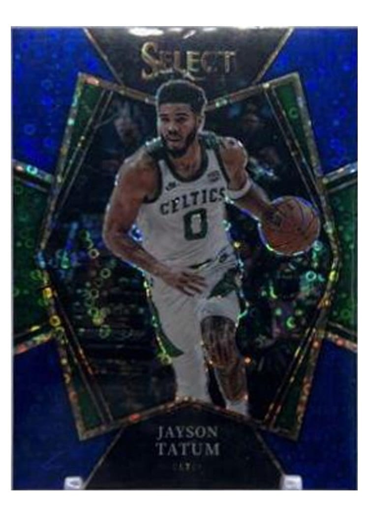 2022-23 Panini Select Base Set Jayson Tatum Blue Disco Prizm #255 card