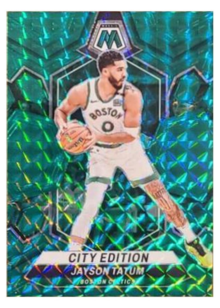 2023-24 Panini Mosaic Base Set Jayson Tatum Green #284 card