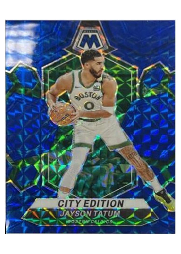 2023-24 Panini Mosaic Base Set Jayson Tatum Blue #284 card