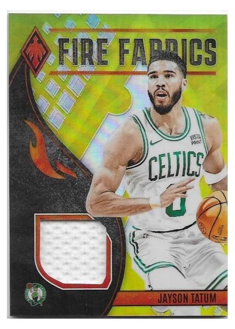 2023-24 Panini Phoenix Fire Fabrics Jayson Tatum #FF-JAY card