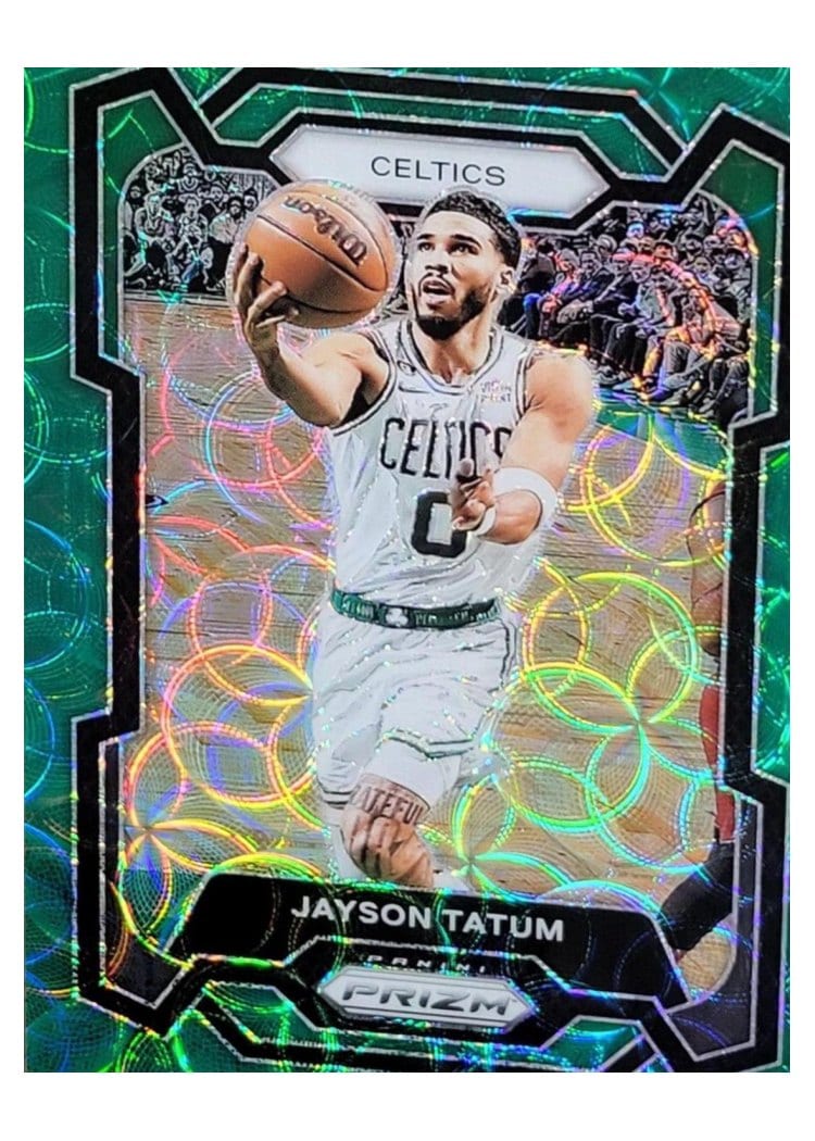 2023-24 Panini Prizm Base Set Jayson Tatum Choice Green #2 card