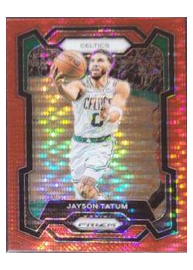 2023-24 Panini Prizm Base Set Jayson Tatum Red Seismic #2 card