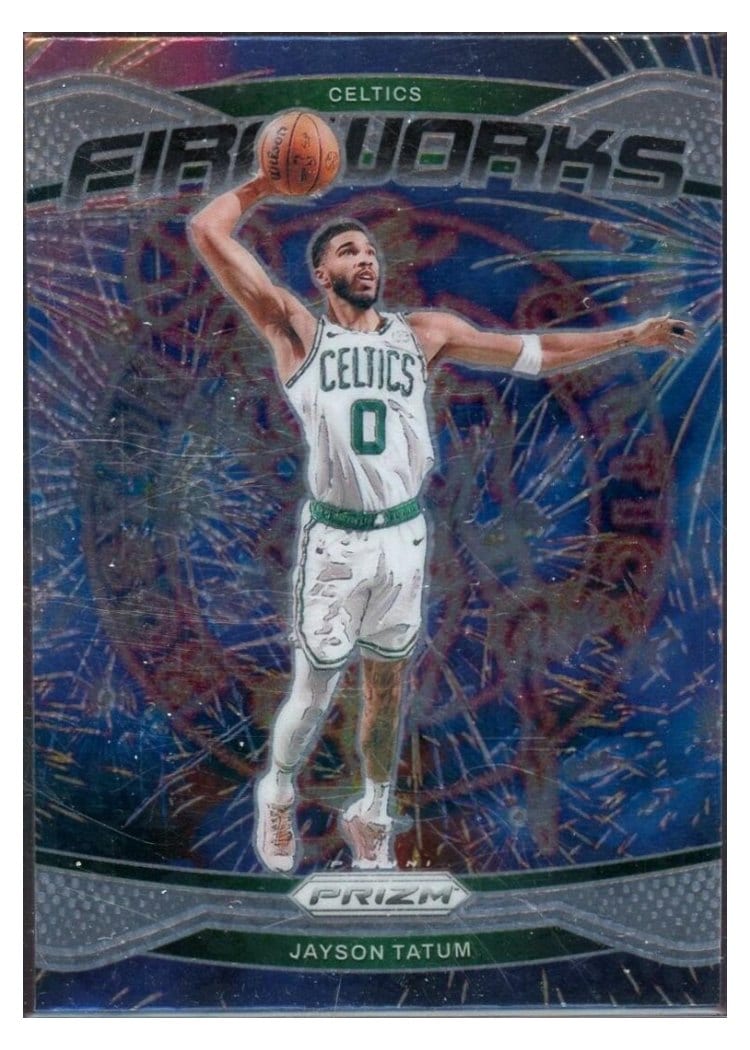 2024-25 Panini Prizm Fireworks Jayson Tatum #12 card