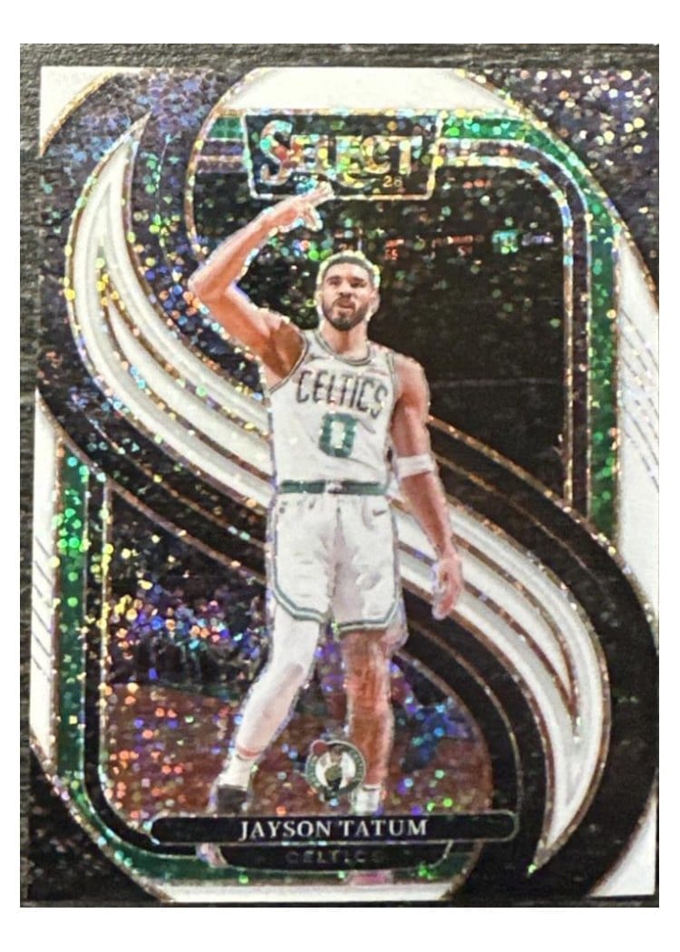 2024-25 Panini Select Base Set Jayson Tatum White Sparkle Prizm #110 card