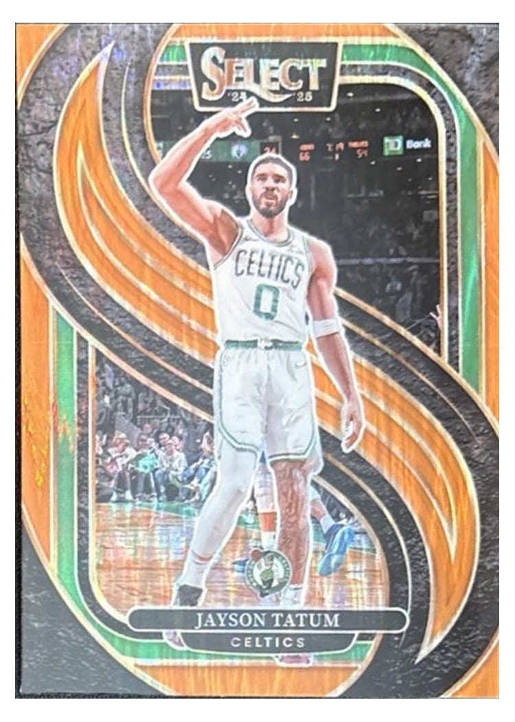 2024-25 Panini Select Base Set Jayson Tatum Orange Prizm #110 card