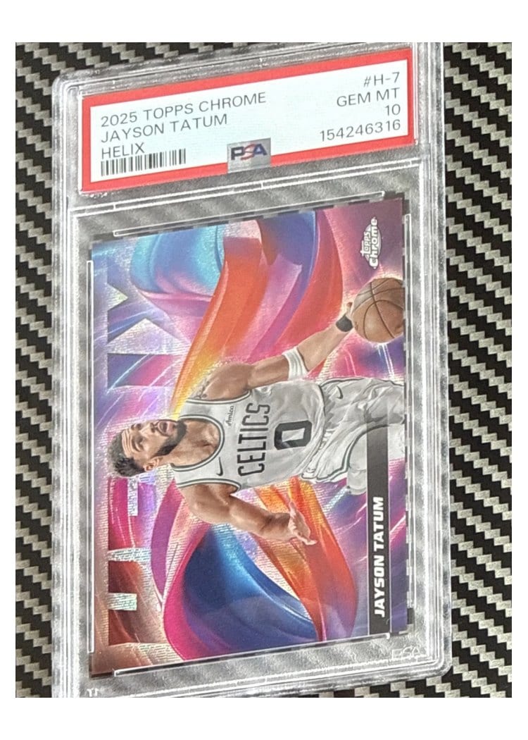 2025-26 Topps Chrome Helix Jayson Tatum #H-7 card