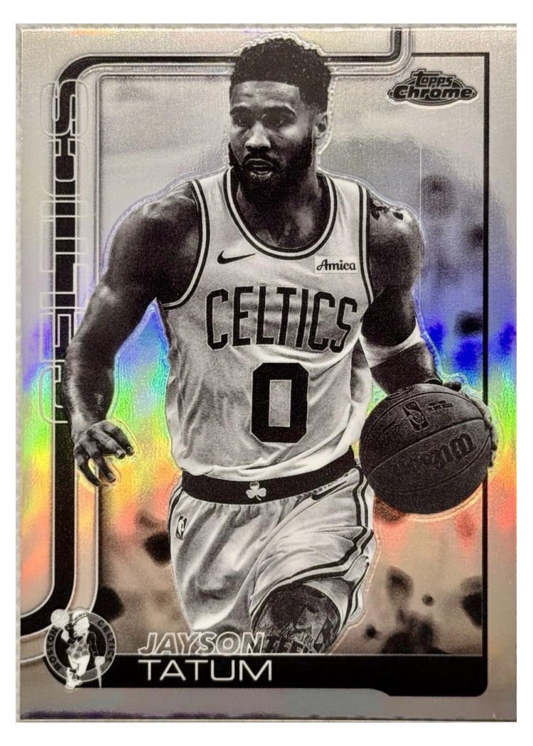 2025 Topps Chrome Jayson Tatum Negative Refractor #49 card