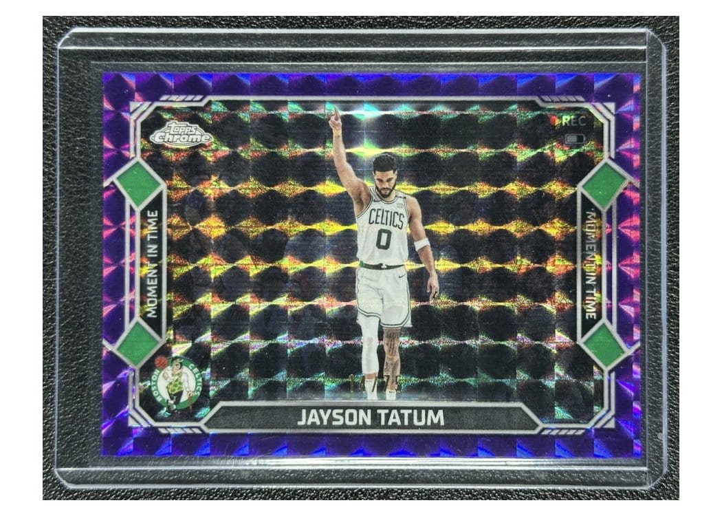 2025 Topps Chrome Jayson Tatum Purple Refractor #49 card