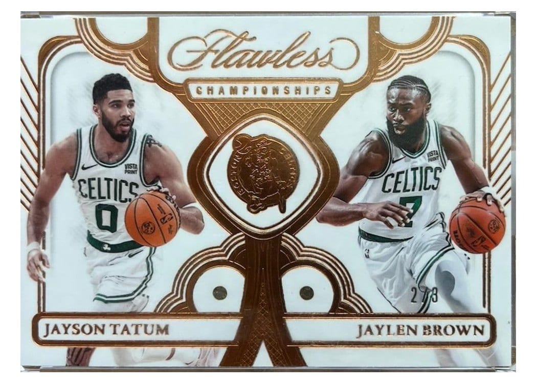 2023-24 Panini Flawless Flawless Championships Jayson Tatum/Jaylen Brown #175 card