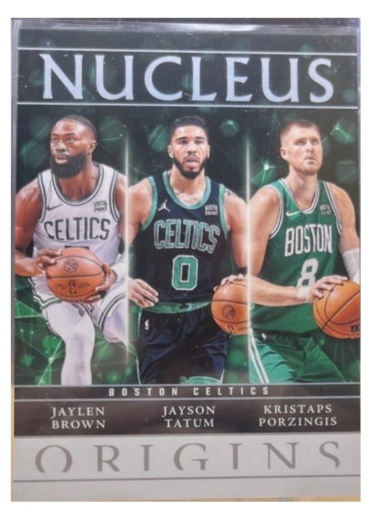 2024-25 Panini Origins Nucleus Set Jayson Tatum/Kristaps Porzingis/Jaylen Brown #5 card